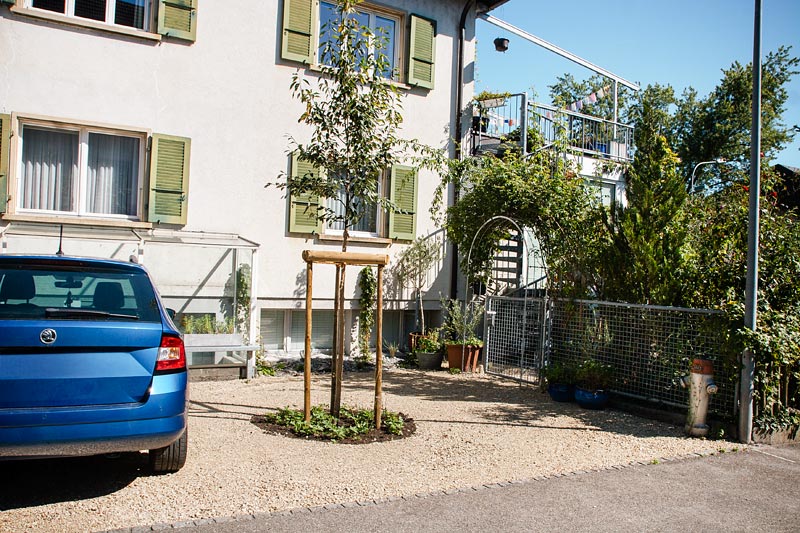 Entsiegelte Fläche nach der Projektrealisierung.